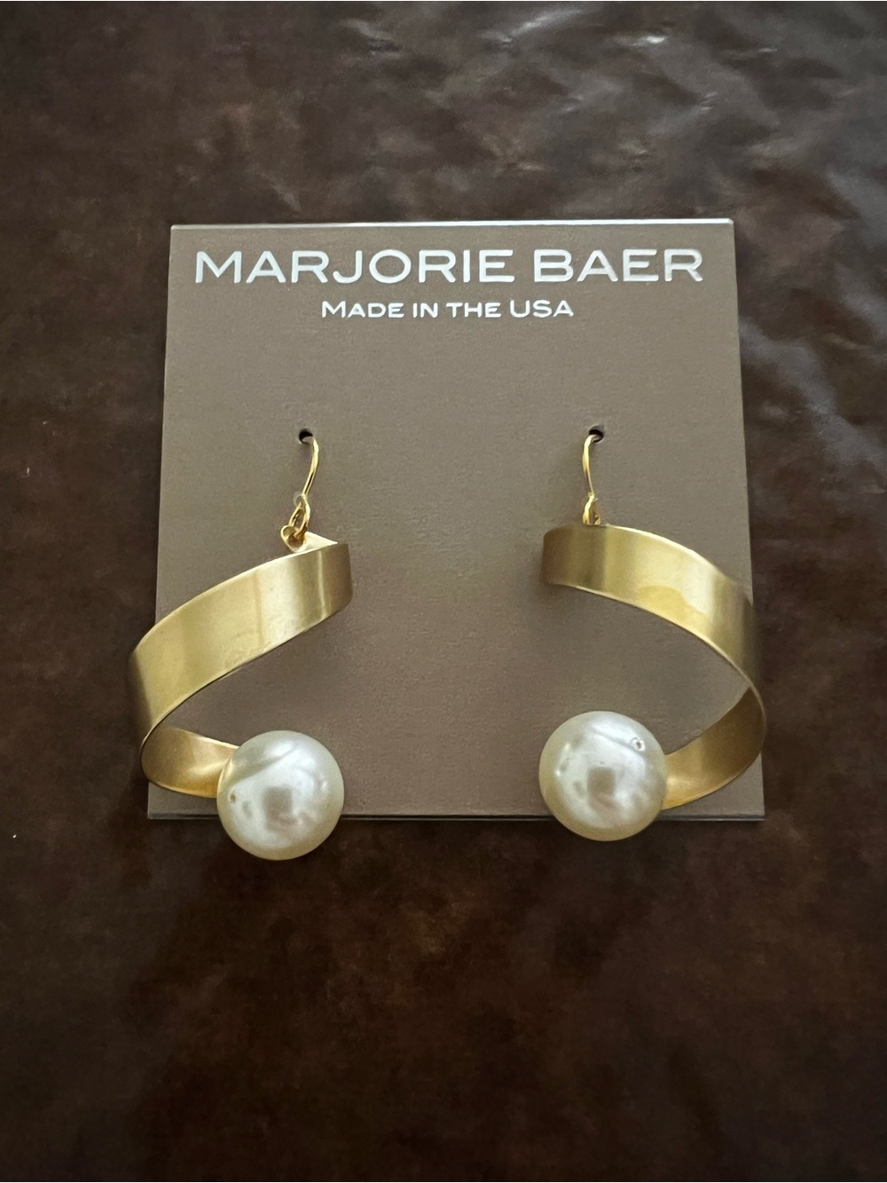 Marjorie Baer - Gold Spiral Earrings